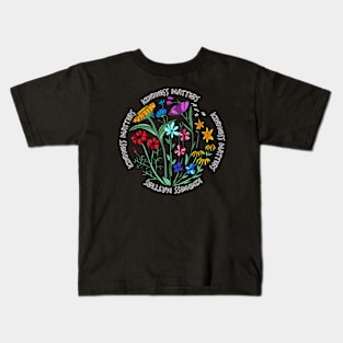 KINDNESS MATTERS, FLOWERS Kids T-Shirt